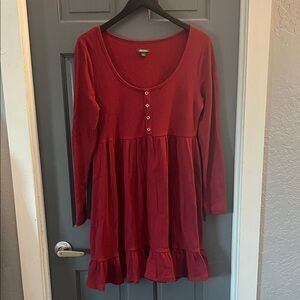 Wild Fable Deep Red Waffle Dress